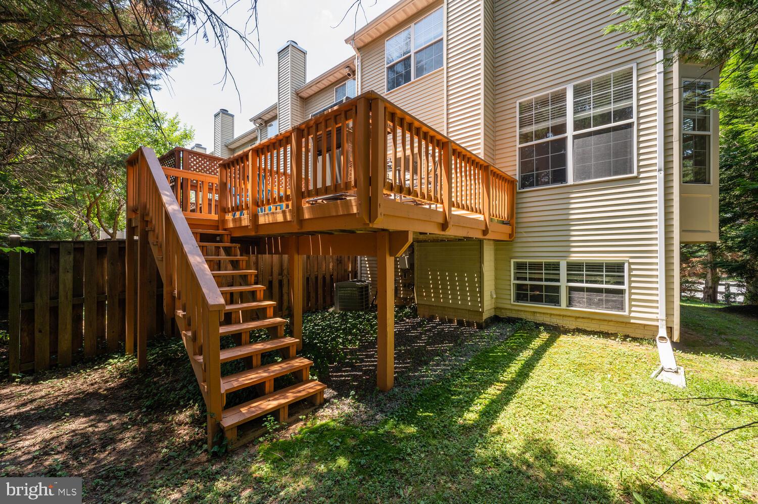 2801 Roesh Way Vienna, VA 22181 - Photo 30 of 32 Rear of Home with Large Deck with Stairs to Yard