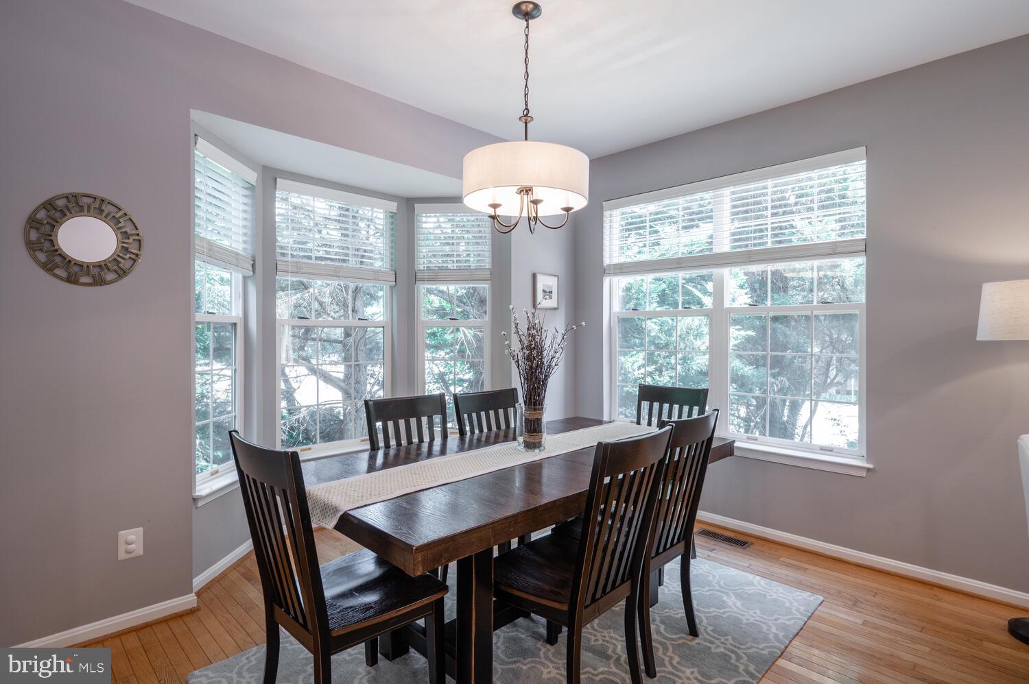 2801 Roesh Way Vienna, VA 22181 - Photo 5 of 32 Dining Room with Bay Window and Hardwood Floors