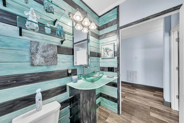 a view of a porch and garden