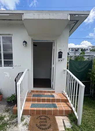 a view of front door of house