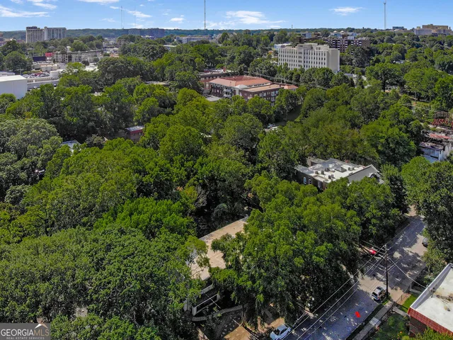 an aerial view of multiple house