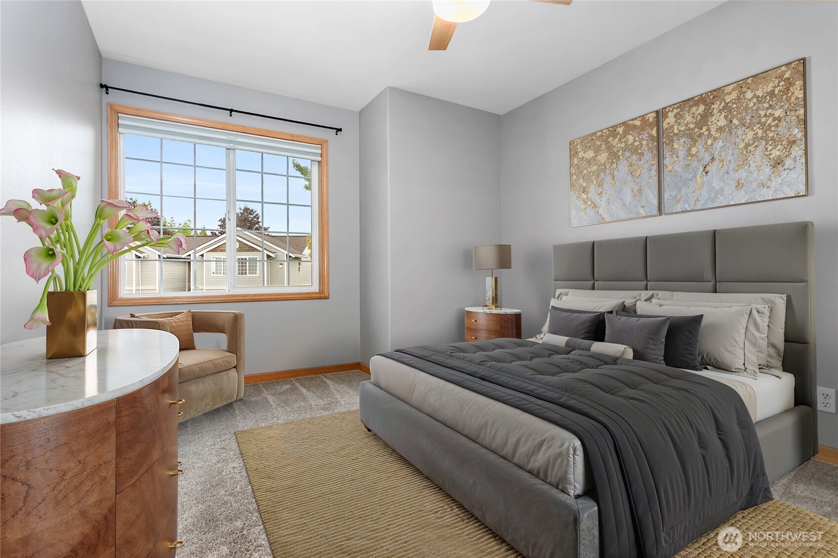 641 West Horton Way, Unit 230 Bellingham, WA 98226 - Photo 16 of 24 a bedroom with a bed and a couch