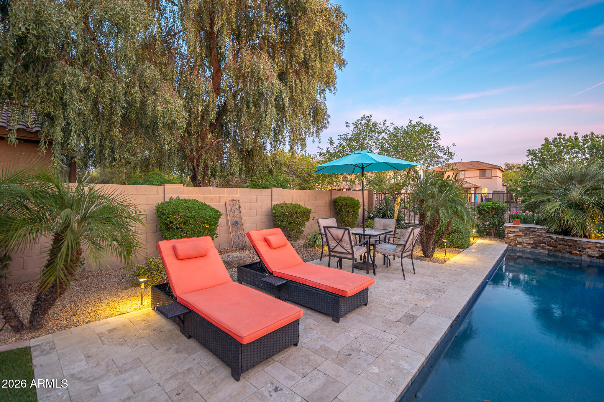 4421 East Blue Sage Road Gilbert, AZ 85297 - Photo 28 of 43 Poolside relaxation zone