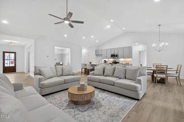 a kitchen with a stove and a microwave