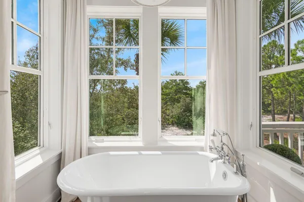 a view of a terrace with wooden floor and a palm tree