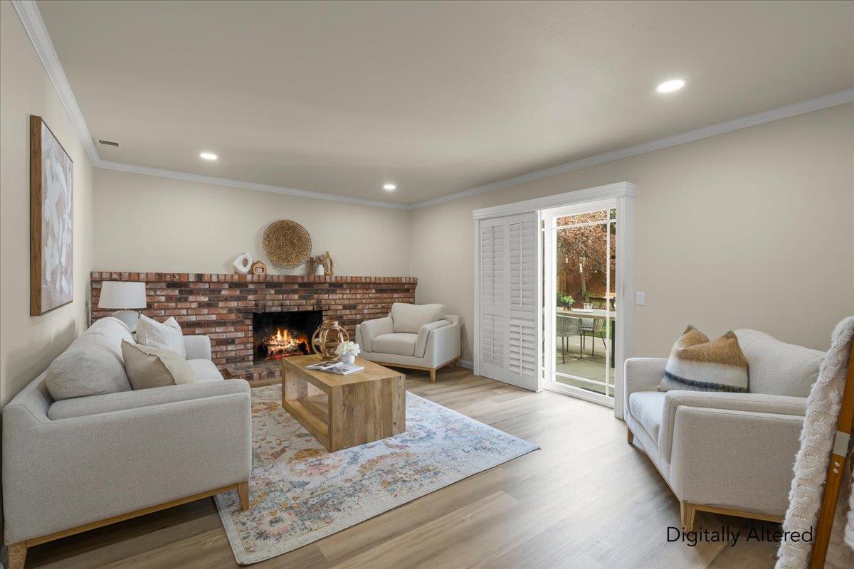 6535 Kings Place Gilroy, CA 95020 - Photo 13 of 25 a living room with furniture and a fireplace