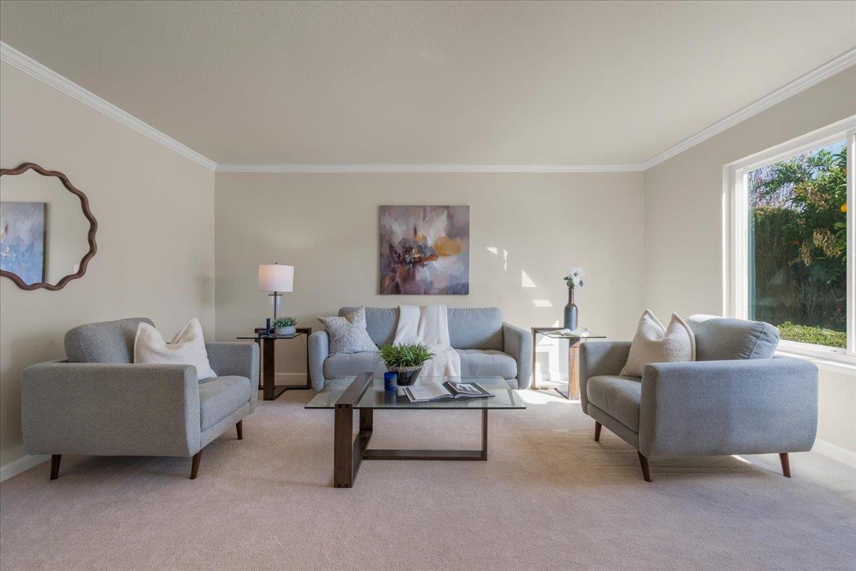 6535 Kings Place Gilroy, CA 95020 - Photo 4 of 25 a living room with furniture and a potted plant on the dresser