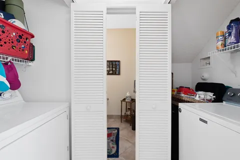 a room with storage and utility