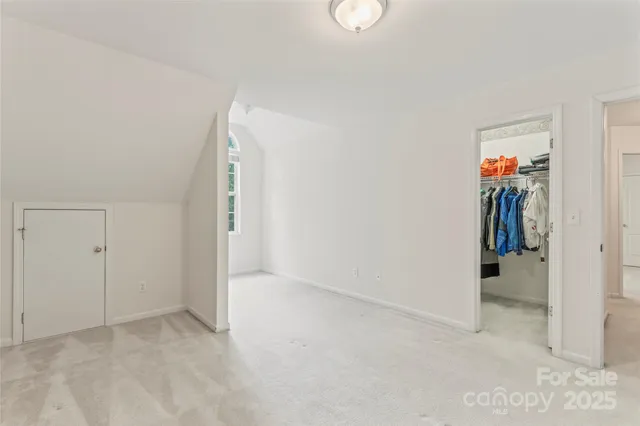 an empty room with closet