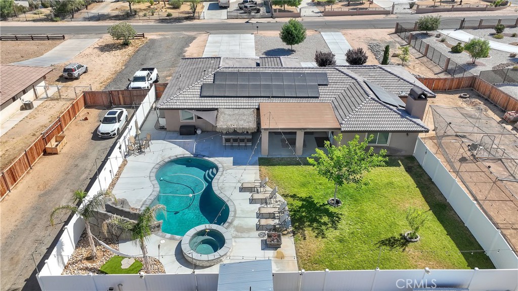 19493 Symeron Road Apple Valley, CA 92307 - Photo 1 of 1 an aerial view of a house with yard swimming pool and outdoor seating
