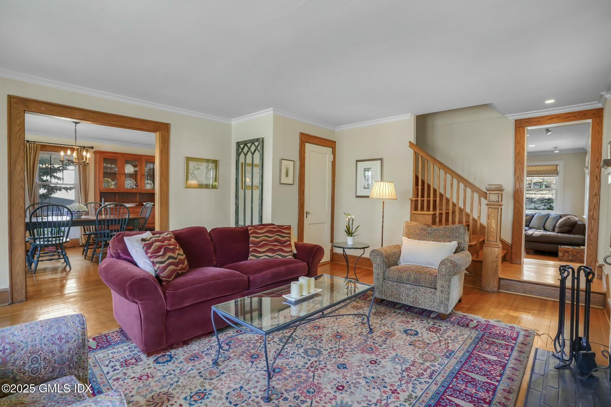 71 Valleywood Road Cos Cob, CT 06807 - Photo 4 of 35 Living Room view into Dining