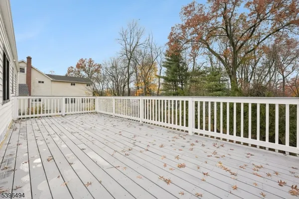 a view of wooden deck
