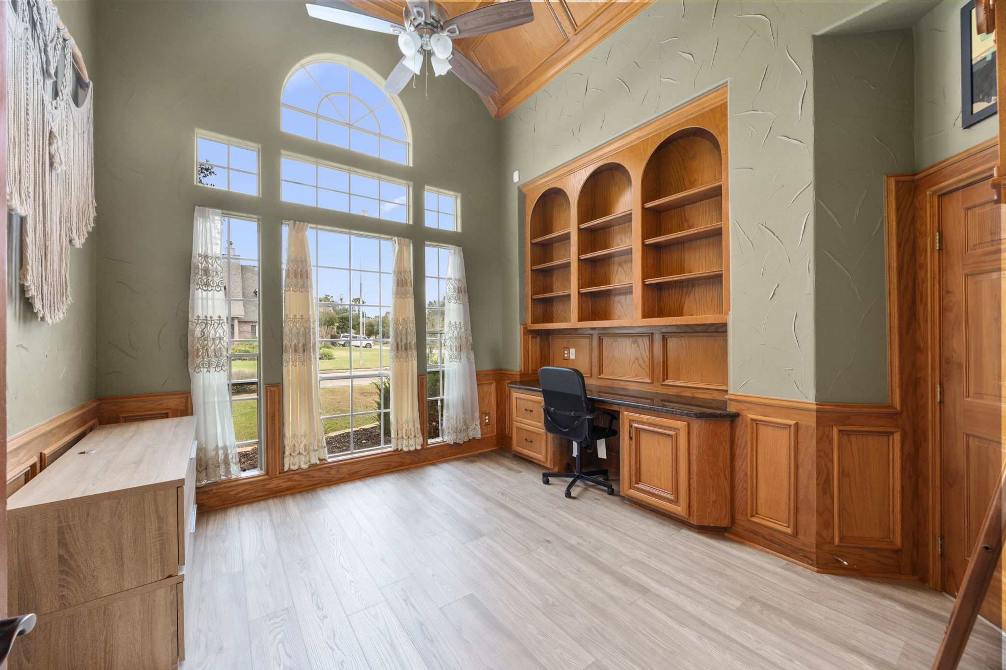 13307 Cypress Pond Road Cypress, TX 77429 - Photo 43 of 50 a view of workspace with wooden floor and windows