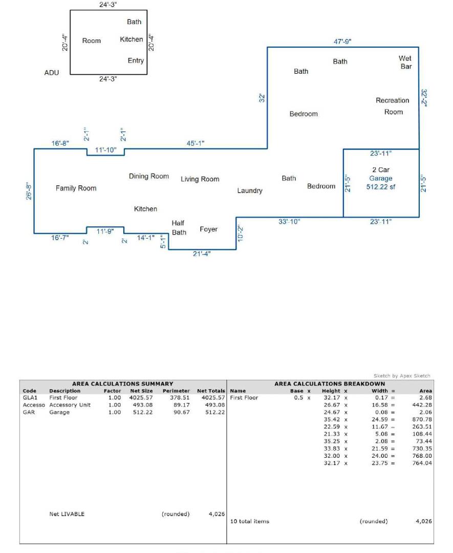 22 La Rancheria Carmel Valley, CA 93924 - Photo 12 of 44 a picture of a floor plan