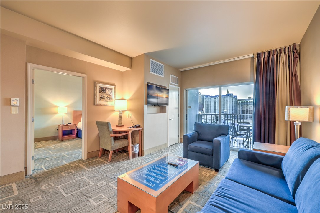 211 East Flamingo Road, Unit 1503 Las Vegas, NV 89169 - Photo 12 of 44 View of carpeted living area