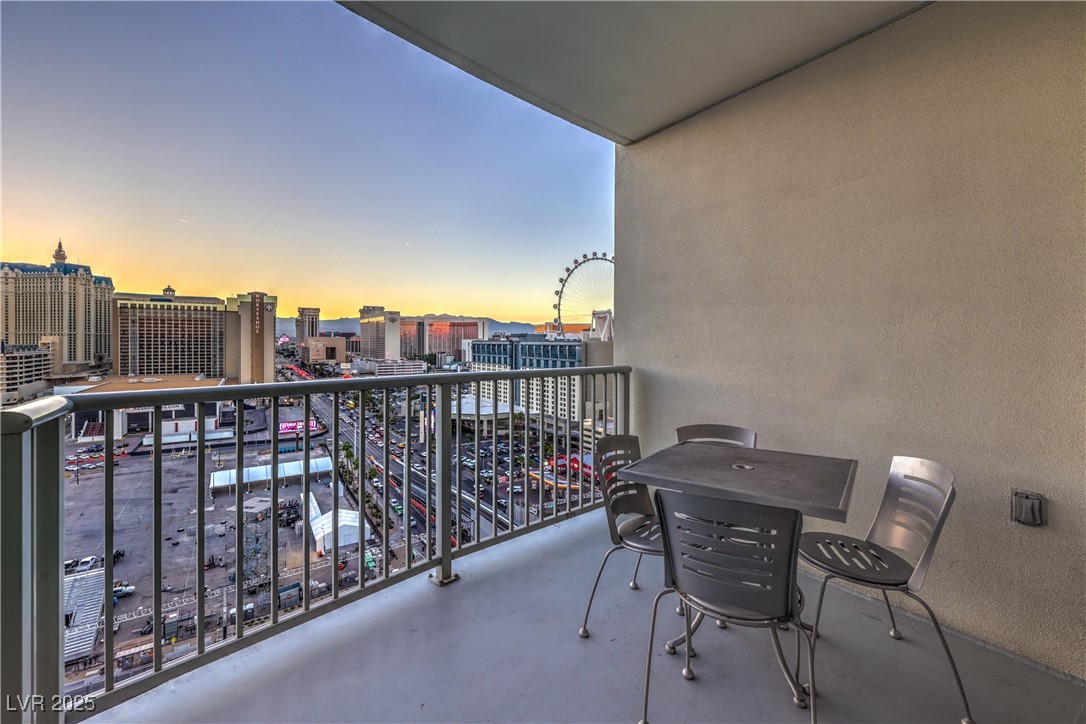 211 East Flamingo Road, Unit 1503 Las Vegas, NV 89169 - Photo 30 of 44 Balcony featuring a city view