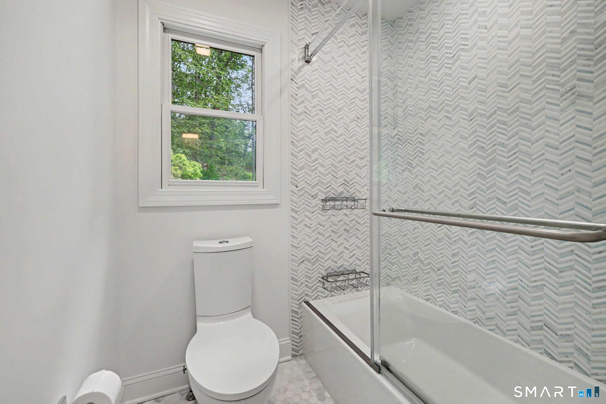 10 Side Hill Road Westport, CT 06880 - Photo 32 of 40 a bathroom with a toilet and a shower