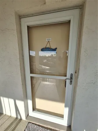 a close view of door