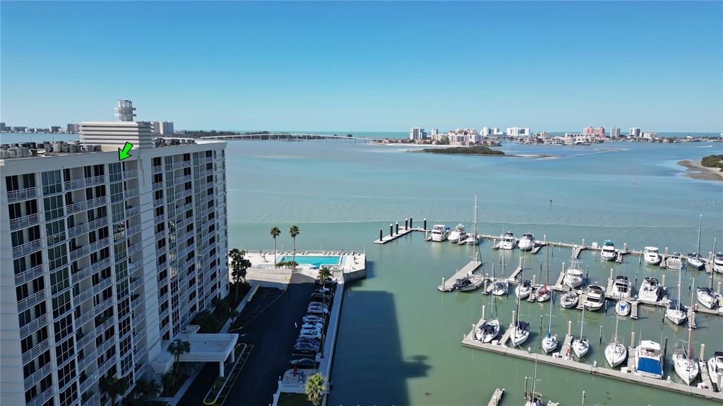 100 Pierce Street, Unit 1301 Clearwater, FL 33756 - Photo 37 of 44 a view of a city with an ocean view