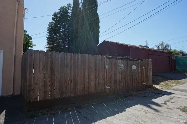 a front view of house with small garden