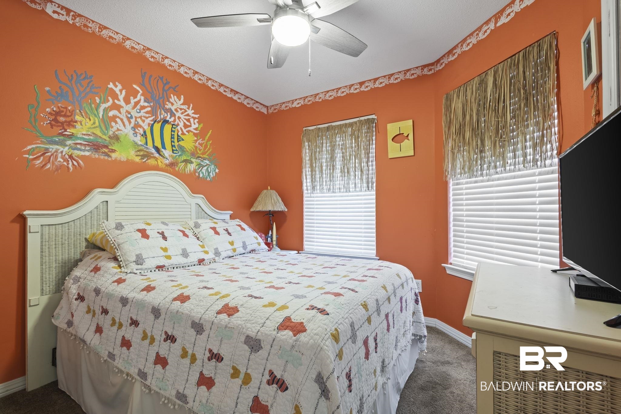 7946 Audubon Drive Foley, AL 36535 - Photo 13 of 25 Bedroom featuring ceiling fan and carpet flooring