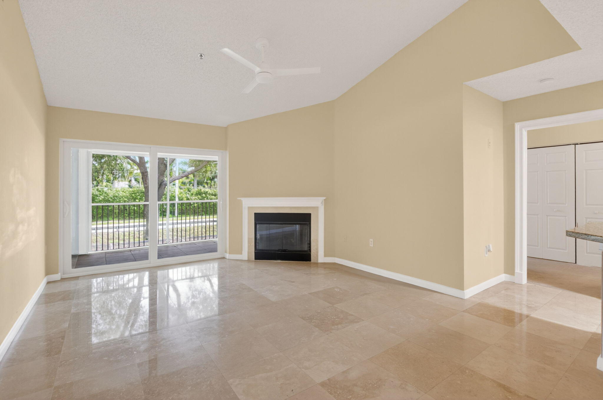 3131 Clint Moore Road, Unit 206 Boca Raton, FL 33496 - Photo 5 of 44 Living Room with Deco FP