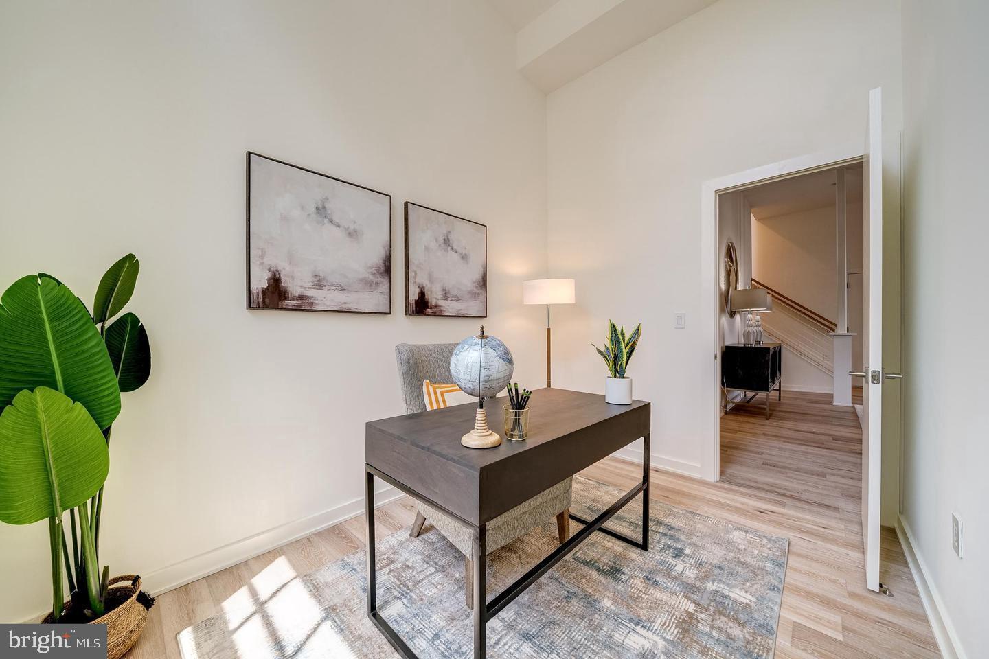 440 R Street Northwest, Unit 203 Washington, DC 20001 - Photo 16 of 32 a living room with furniture and a potted plant
