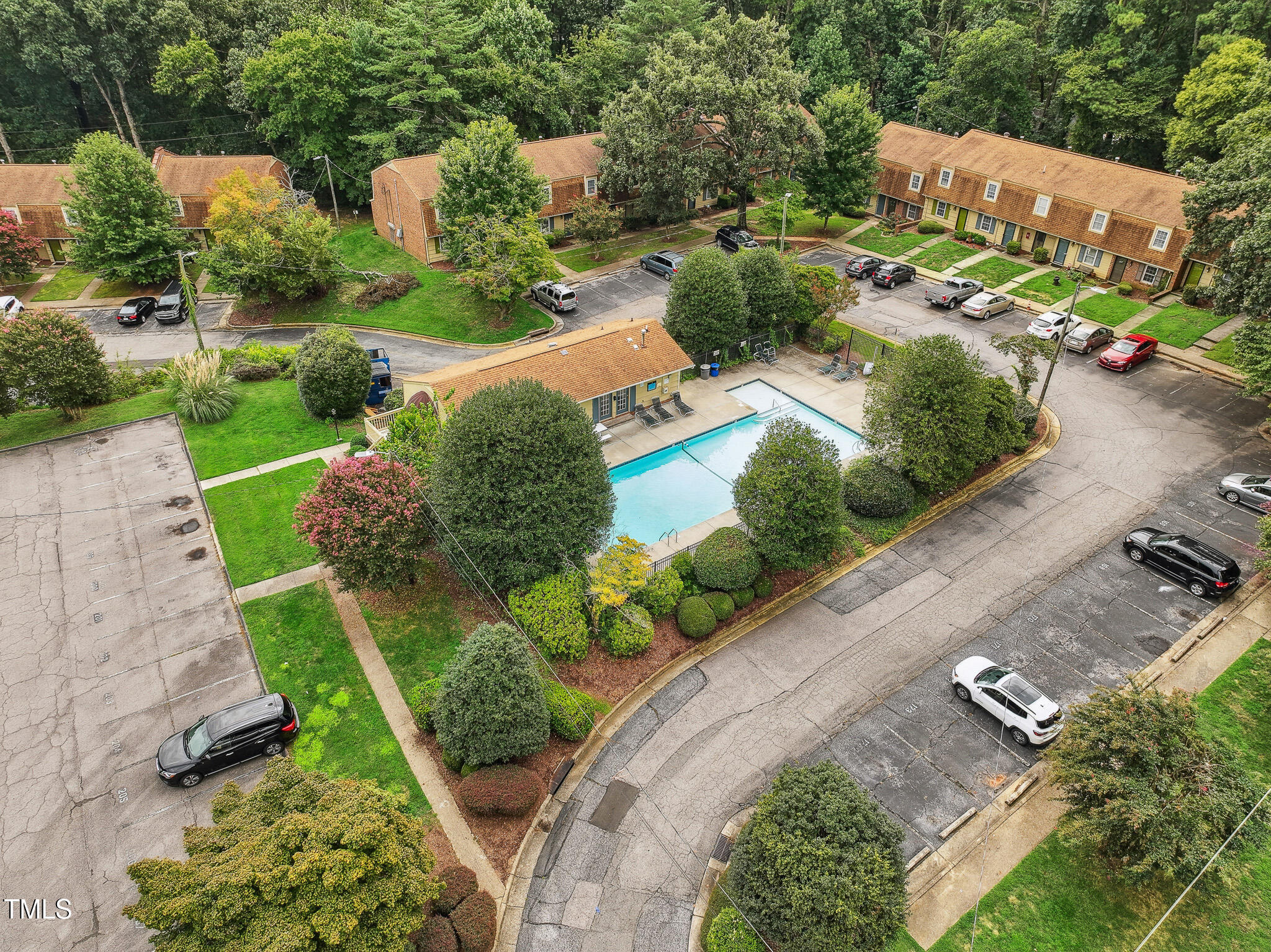 149 Jones Franklin Road, Unit A Raleigh, NC 27606 - Photo 18 of 21 an aerial view of a house with garden