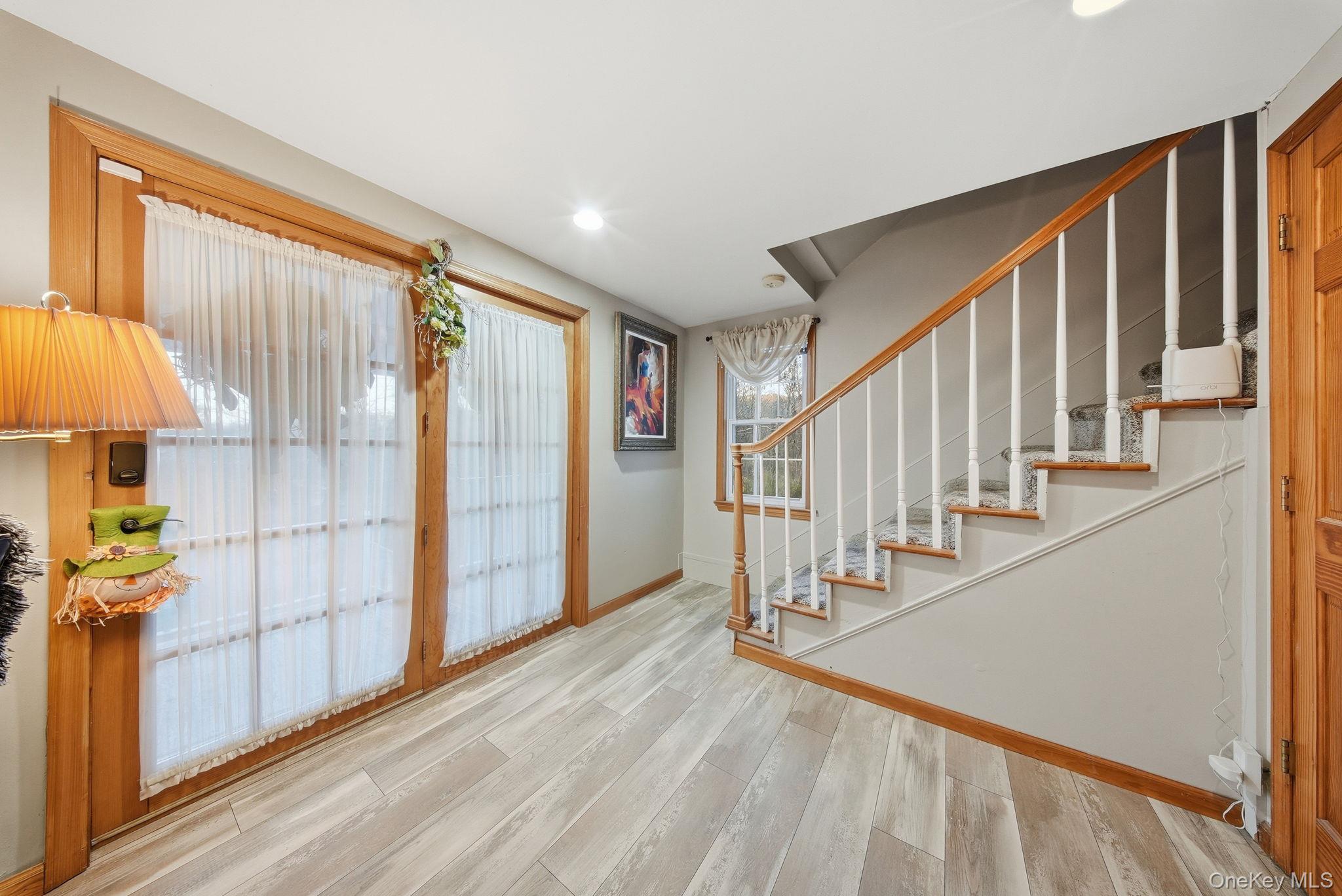 179 Reservoir Road Middletown, NY 10940 - Photo 19 of 50 Foyer entrance featuring stairway, light wood-style floors, and recessed lighting