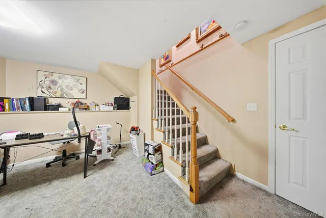 a bedroom with furniture and a bed