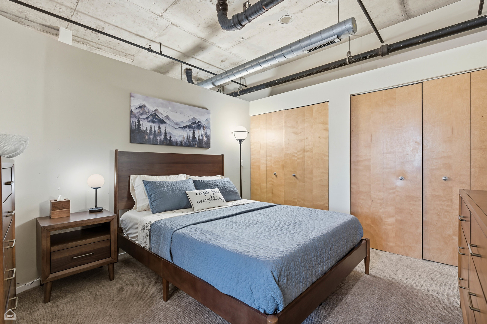 6 South Laflin Street, Unit 920 Chicago, IL 60607 - Photo 12 of 17 a bedroom with a bed and a walk in closet