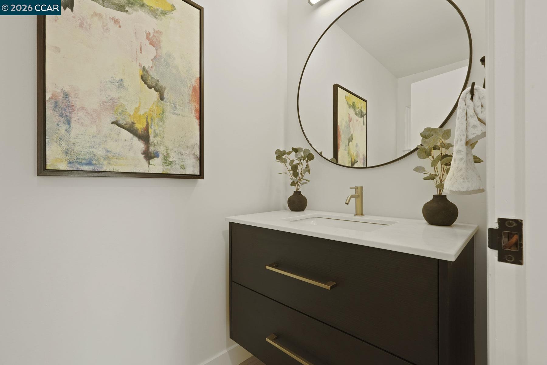 3233 Lucas Circle Lafayette, CA 94549 - Photo 22 of 59 a bathroom with a sink mirror and vanity