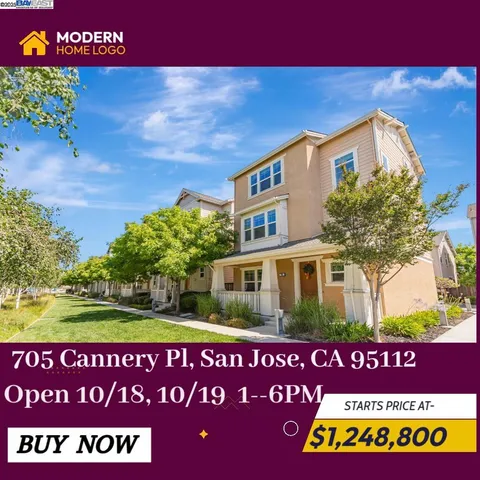 $1,248,800 | 705 Cannery Place, San Jose, CA 95112
