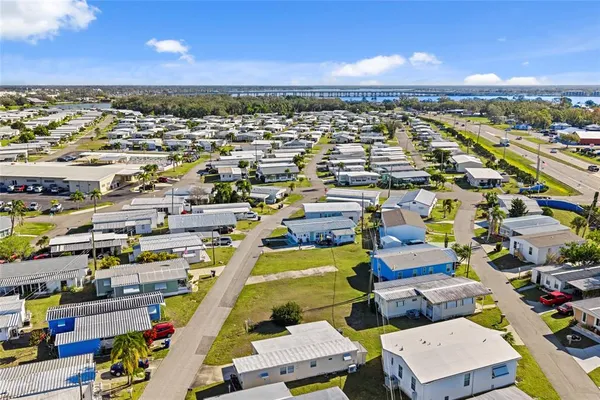 an aerial view of a city