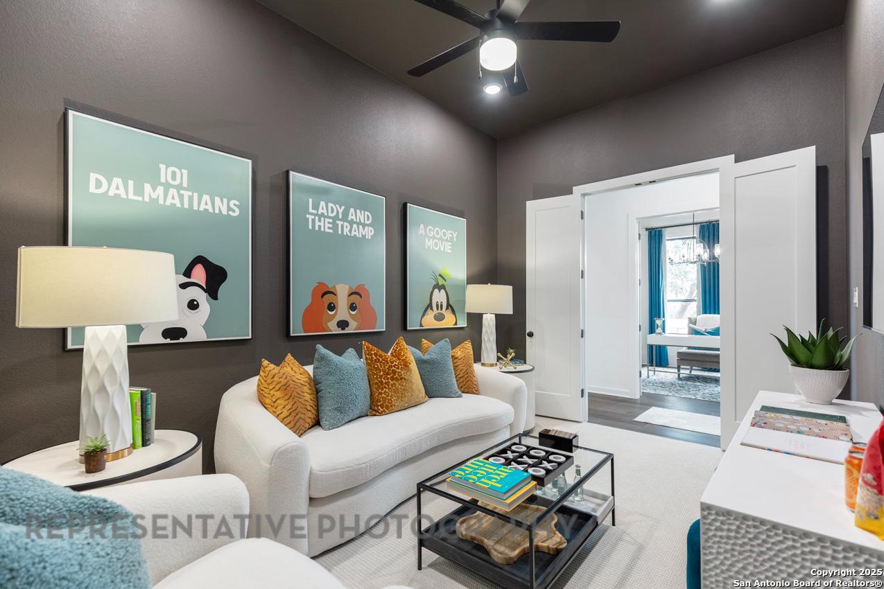 235 Boulder Creek Boerne, TX 78006 - Photo 34 of 40 a living room with furniture and a lamp