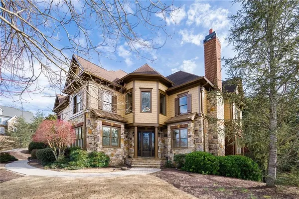 a front view of a building