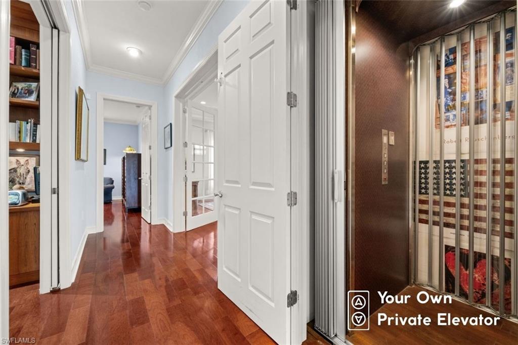 5045 Blauvelt Way, Unit 201 Naples, FL 34105 - Photo 35 of 39 a view of entryway with wooden floor