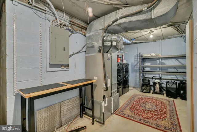 a view of storage and utility room