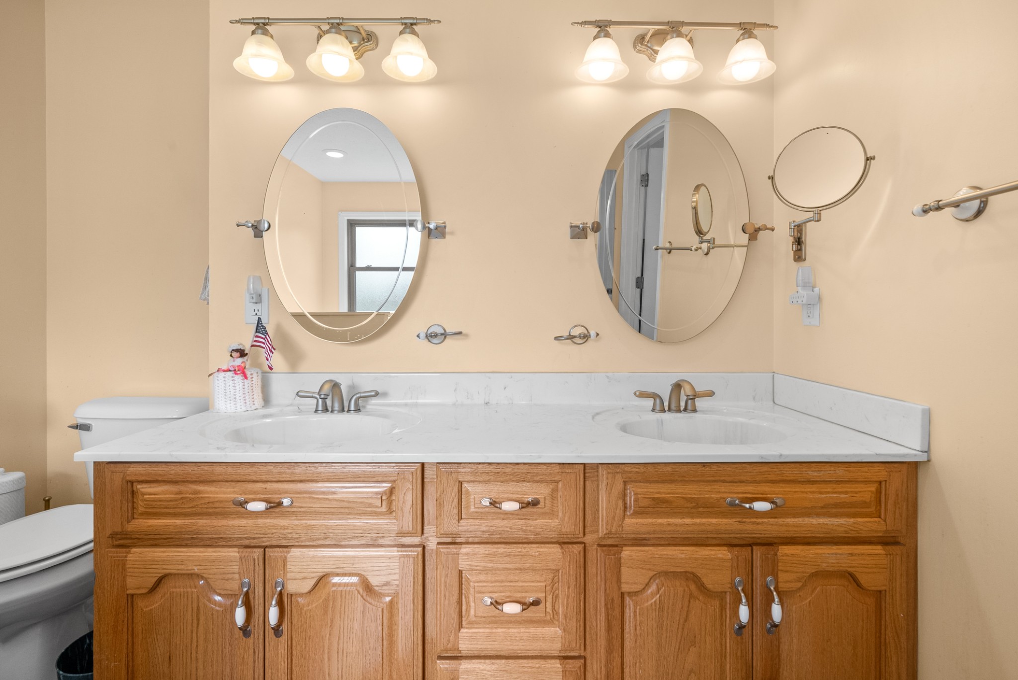 2105 Lock B Road North Clarksville, TN 37043 - Photo 25 of 30 a bathroom with a granite countertop double vanity sink and a mirror
