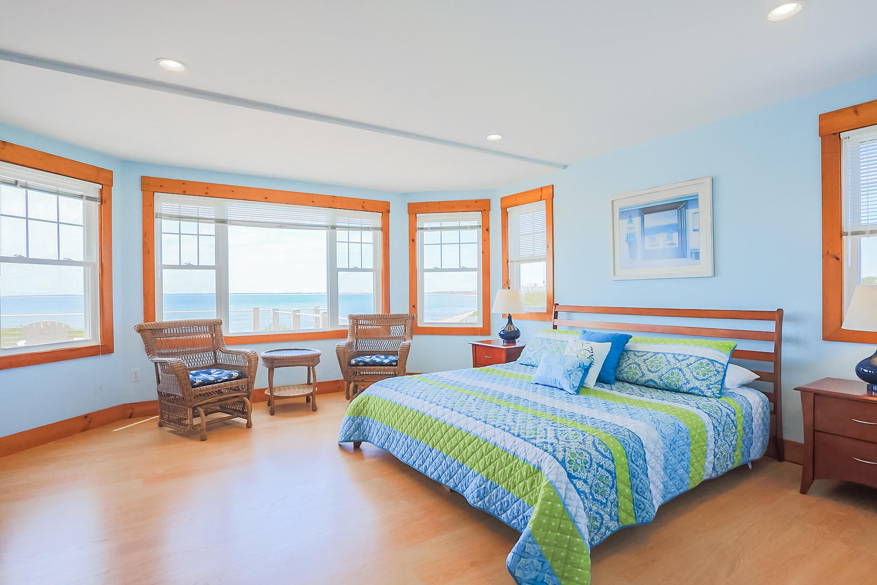 3 Marys Way Truro, MA 02666 - Photo 13 of 37 a bedroom with a bed and a lounge chair