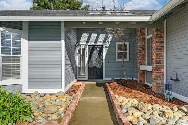 a view of a entryway door front of house