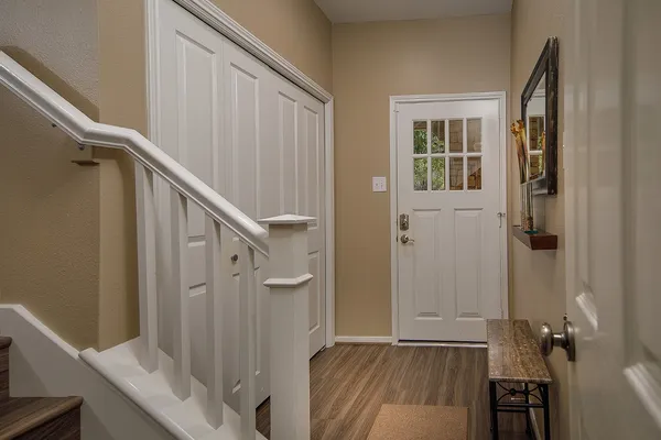 a view of front door