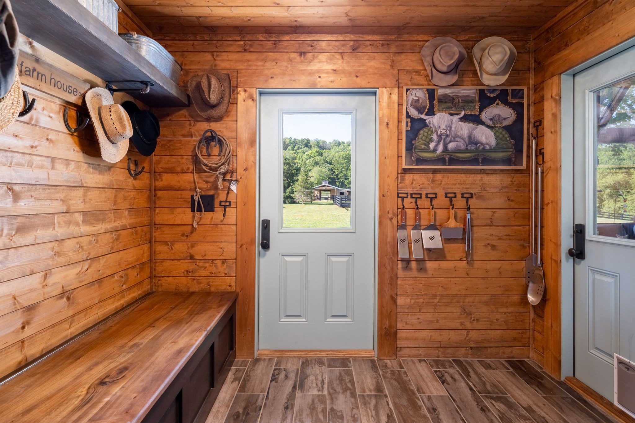 1496 Coleman Road Franklin, TN 37064 - Photo 34 of 73 a bathroom with a wooden floor and a shower