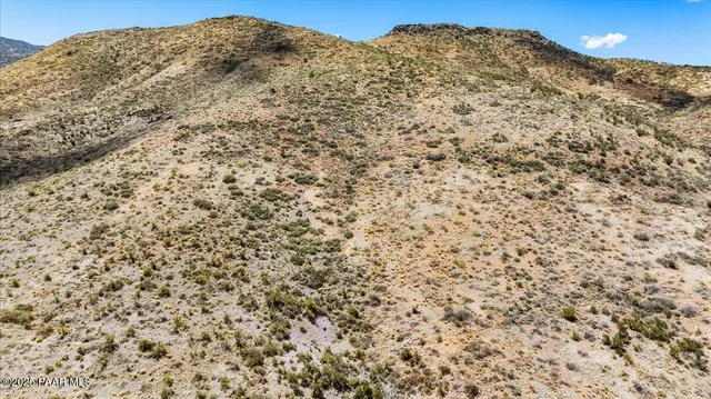 a view of a large building with mountain view