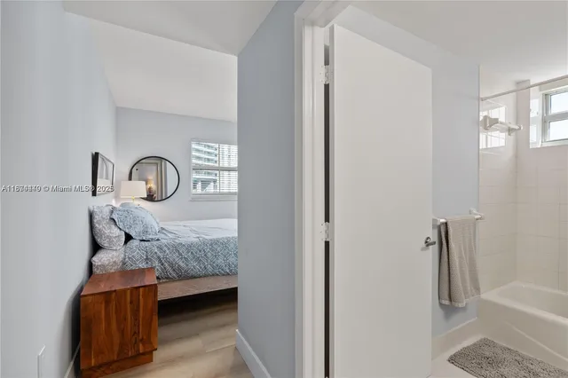 a close view of a bathtub in bathroom