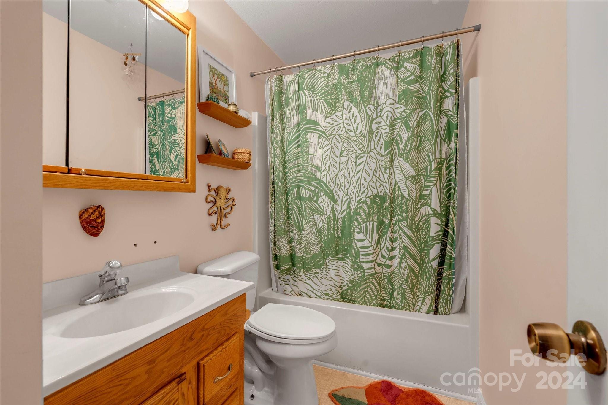 634 Dillingham Road, Unit B Barnardsville, NC 28709 - Photo 20 of 32 a bathroom with a sink a toilet and a shower