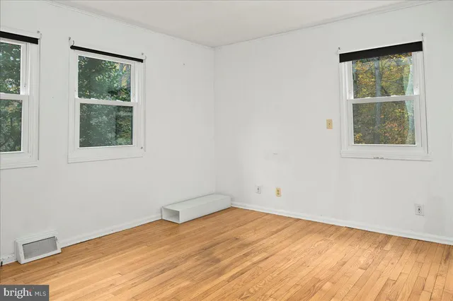 an empty room with a window