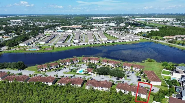 an aerial view of multiple house