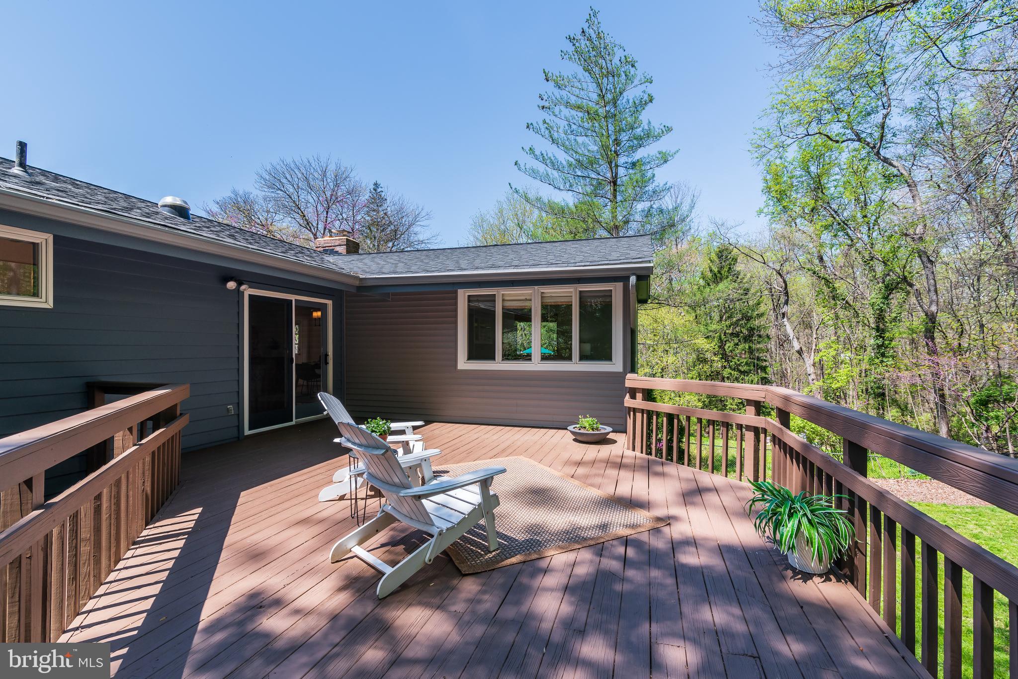 6522 East Halbert Road Bethesda, MD 20817 - Photo 43 of 63 Deck overlooking rear yard. Slider w/ screen door