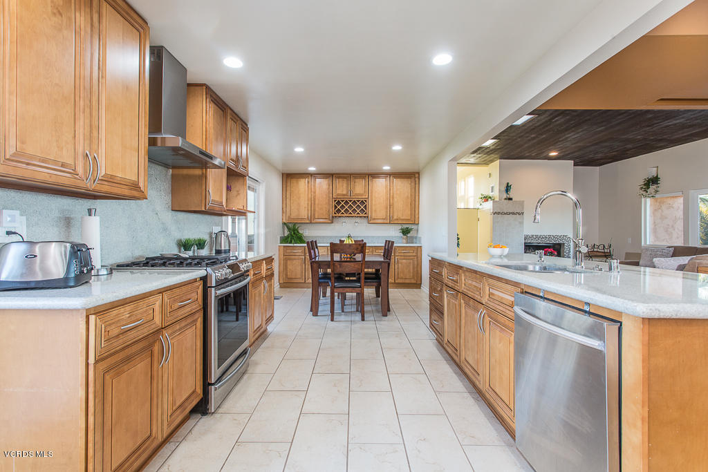 3774 Groves Place Somis, CA 93066 - Photo 6 of 51 a kitchen with stainless steel appliances granite countertop a sink counter space cabinets and a large window